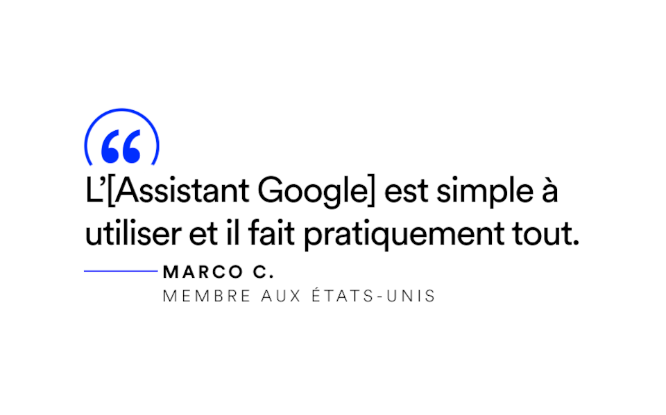 Une citation d’un membre d’OnStar au sujet de l’Assistant Google.