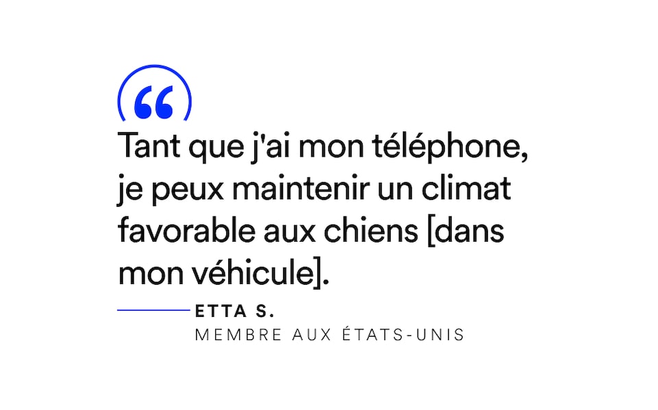 Une citation d’une membre d’OnStar au sujet de l’application mobile OnStar.