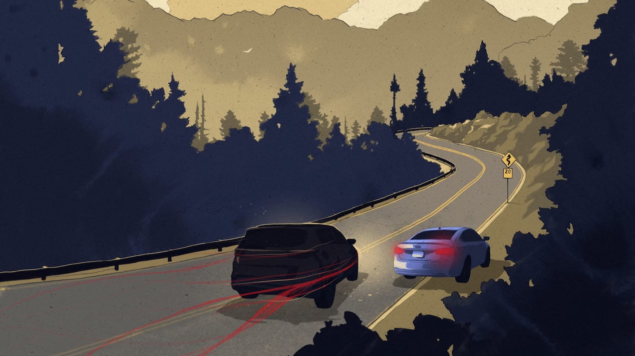 Cliffside crash scenario and how OnStar can help.